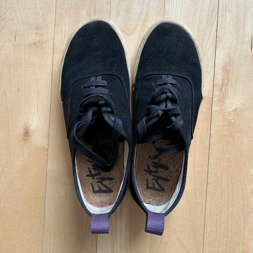 Cute Eytys Black Mother Velvet Platform Sneakers W 8.5